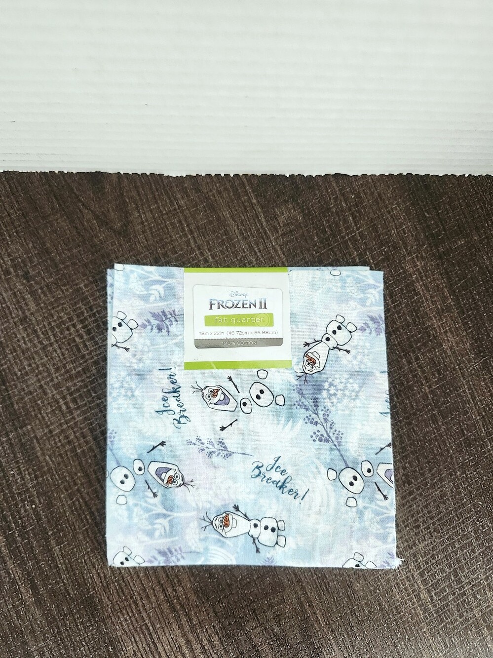 Disney Olaf Cotton Fabric  Light Blue and White